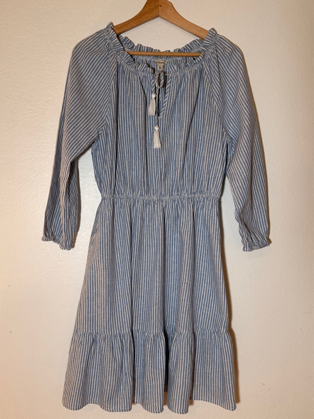 FRYE & CO. Blue and White Striped Dress - Size M